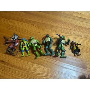 Lot of 6 2007 TMNT Teenage Mutant Ninja Turtles Splinter Raphael Donatello